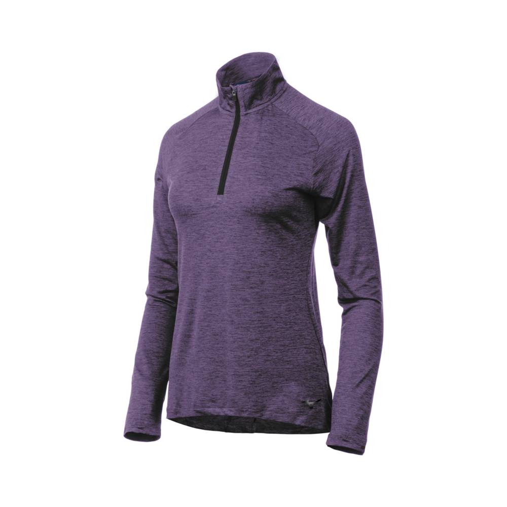 Sudaderas Mizuno Alpha Half Zip Mujer Moradas Ofertas QDKW-56704